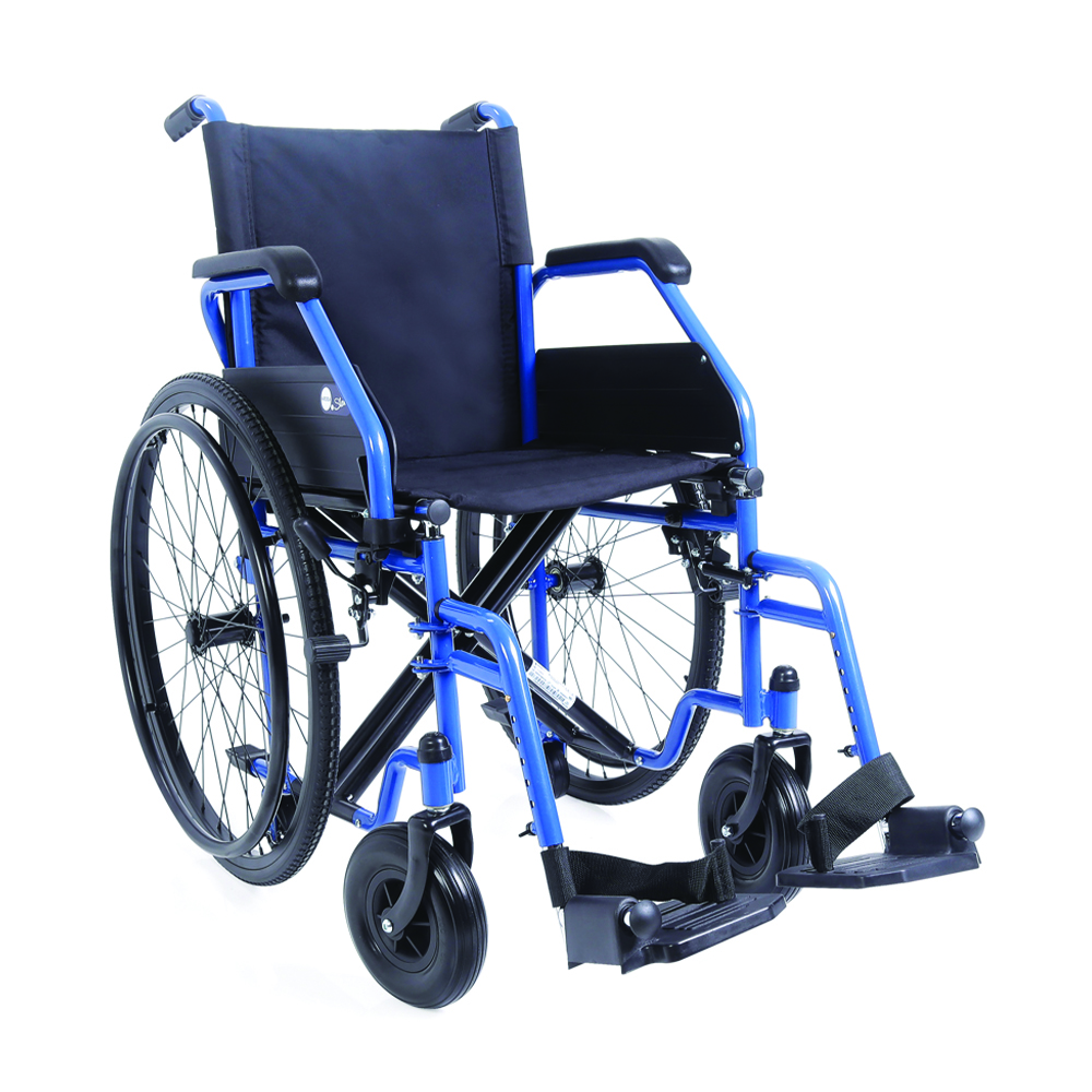 Wheelchairs for the disabled - Ardea One Wheelchair For Disabled Start 2 Blue Folding Self-propelled Wheelchair