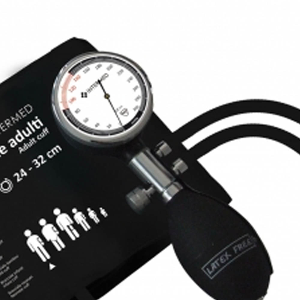 Sphygmomanometers/blood pressure monitors - Intermed Aneroid Sphygmomanometer Black Color 2 Tube System
