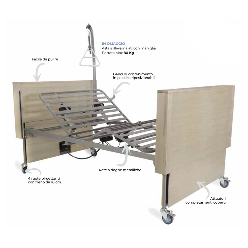 Inpatient beds - Mopedia Magnolia 120 Bariatric Electric Orthopedic Hospital Bed For Disabled People With 3 Joints