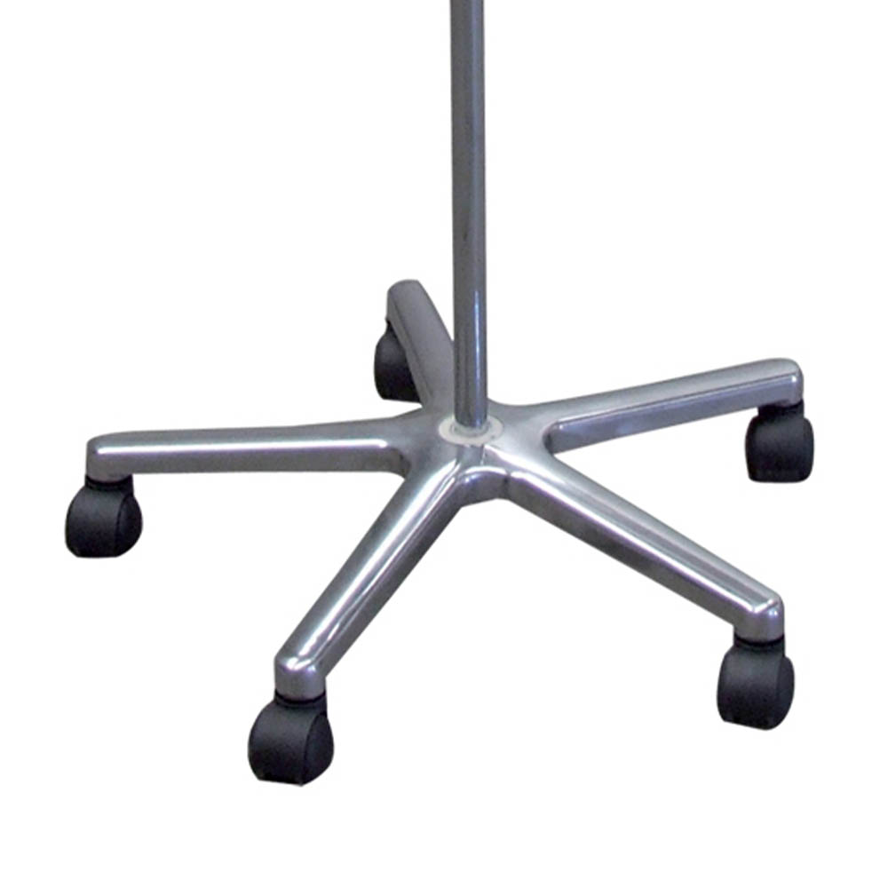 Poles for IV/Hypodermoclysis - Intermed So-12 Steel 4-hook Iv Pole On Wheels With Aluminum Base