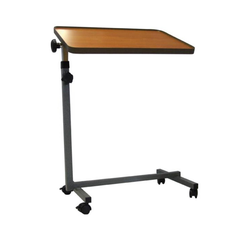 Hospital Tables - Intermed Bed Tray Serving Table With Wheels And Reclining Top