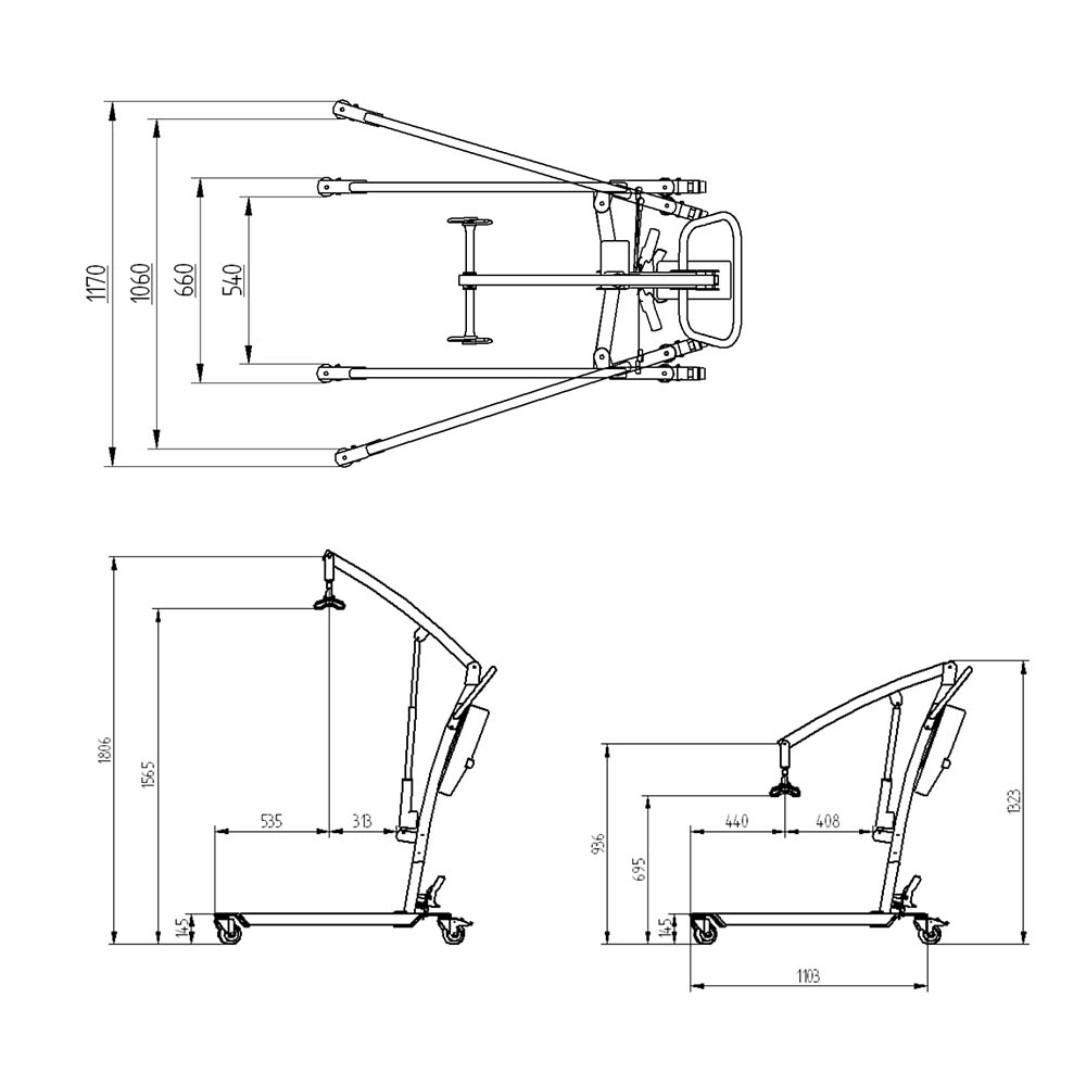 Lifters and verticalizers - Intermed Electric Patient Lift Sa-160 150kg + Harness