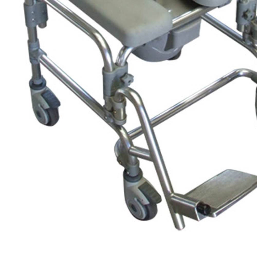 Toilet and shower chairs - Intermed Comfortable Shower With Folding Toilet With Wheels And Fixed Backrest 