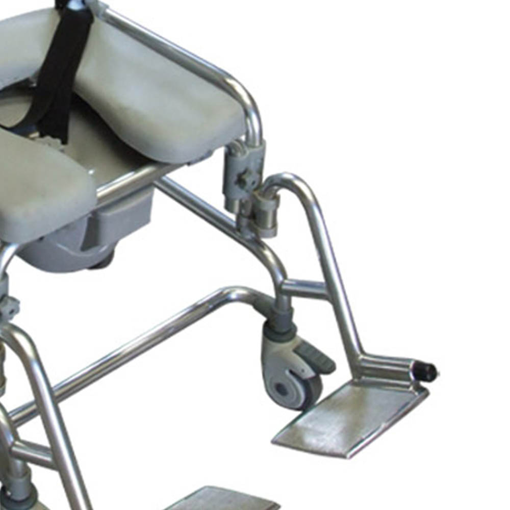 Toilet and shower chairs - Intermed Comfortable Shower With Folding Toilet With Wheels And Fixed Backrest 