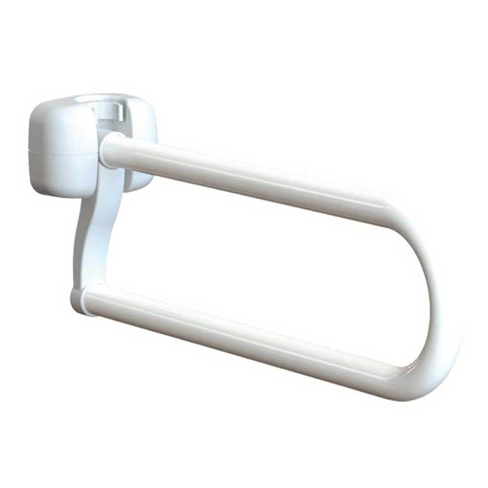Grab bars for bathroom - Intermed Lux Folding Handle For Bathroom And Toilet In White Steel