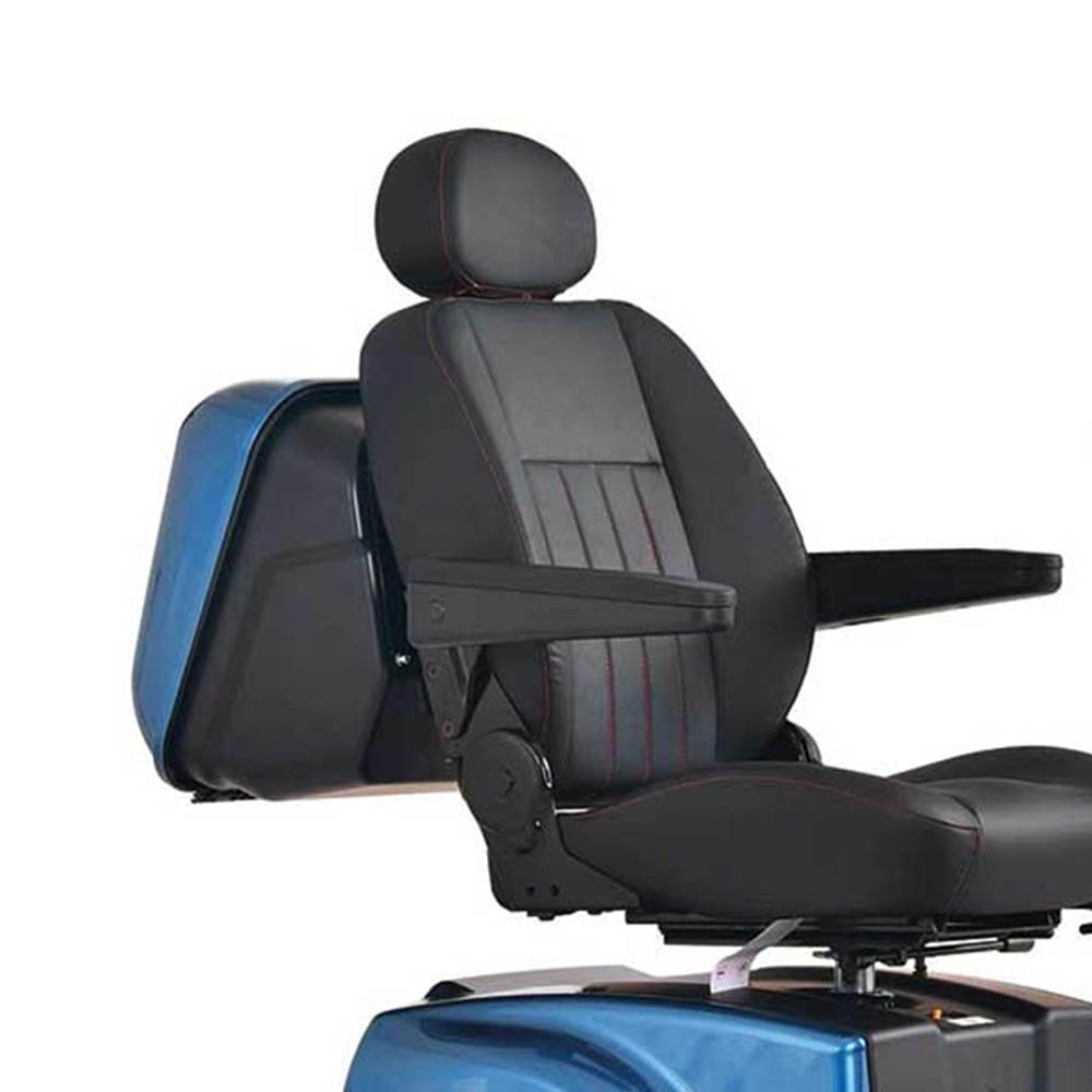 Scooters for the disabled - Intermed Ares Blue 4-wheel Electric Scooter For The Disabled And The Elderly With Basket And Lights