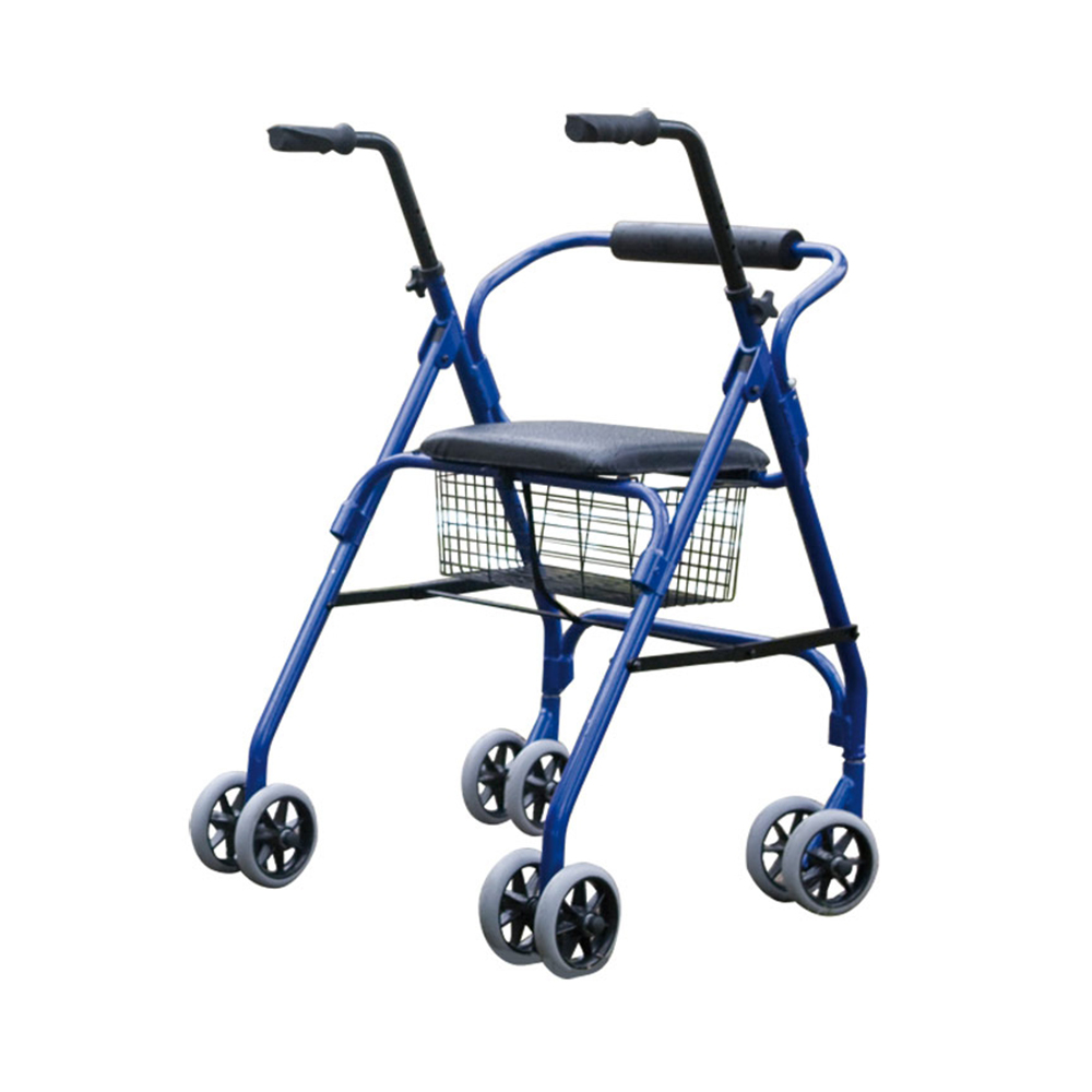 Rollator Walkers - Intermed Paris Folding Rollator Walker For The Elderly And Disabled With 4 Wheels