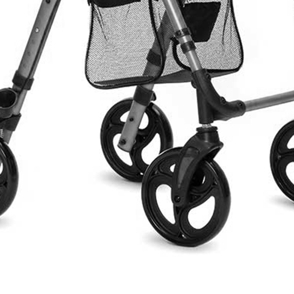 Deambulatori Rollator - Intermed Deambulatore Rollator Pieghevole Vienna 4 Ruote Freni E Sedile Regolabile In Altezza
