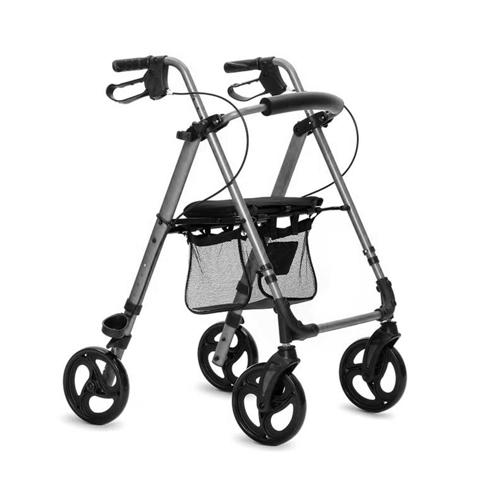 Deambulatori Rollator - Intermed Deambulatore Rollator Pieghevole Vienna 4 Ruote Freni E Sedile Regolabile In Altezza