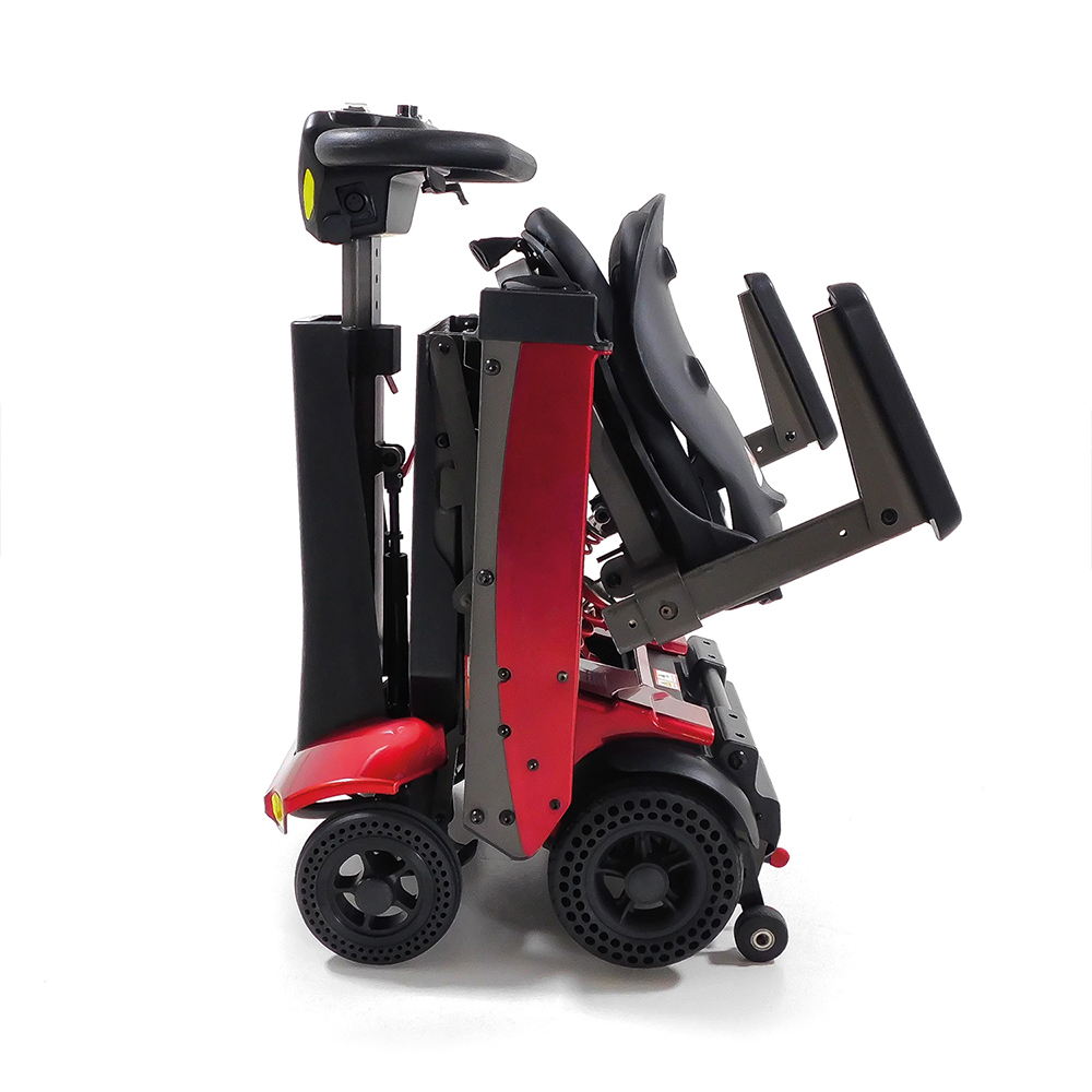 Scooters for the disabled - Intermed Smarty Folding Electric Scooter For The Elderly, 4 Wheels, Red