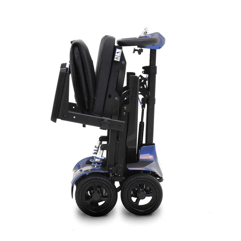 Scooters for the disabled - Intermed Regular Blue Folding Electric 4-wheel Scooter For The Elderly And Disabled