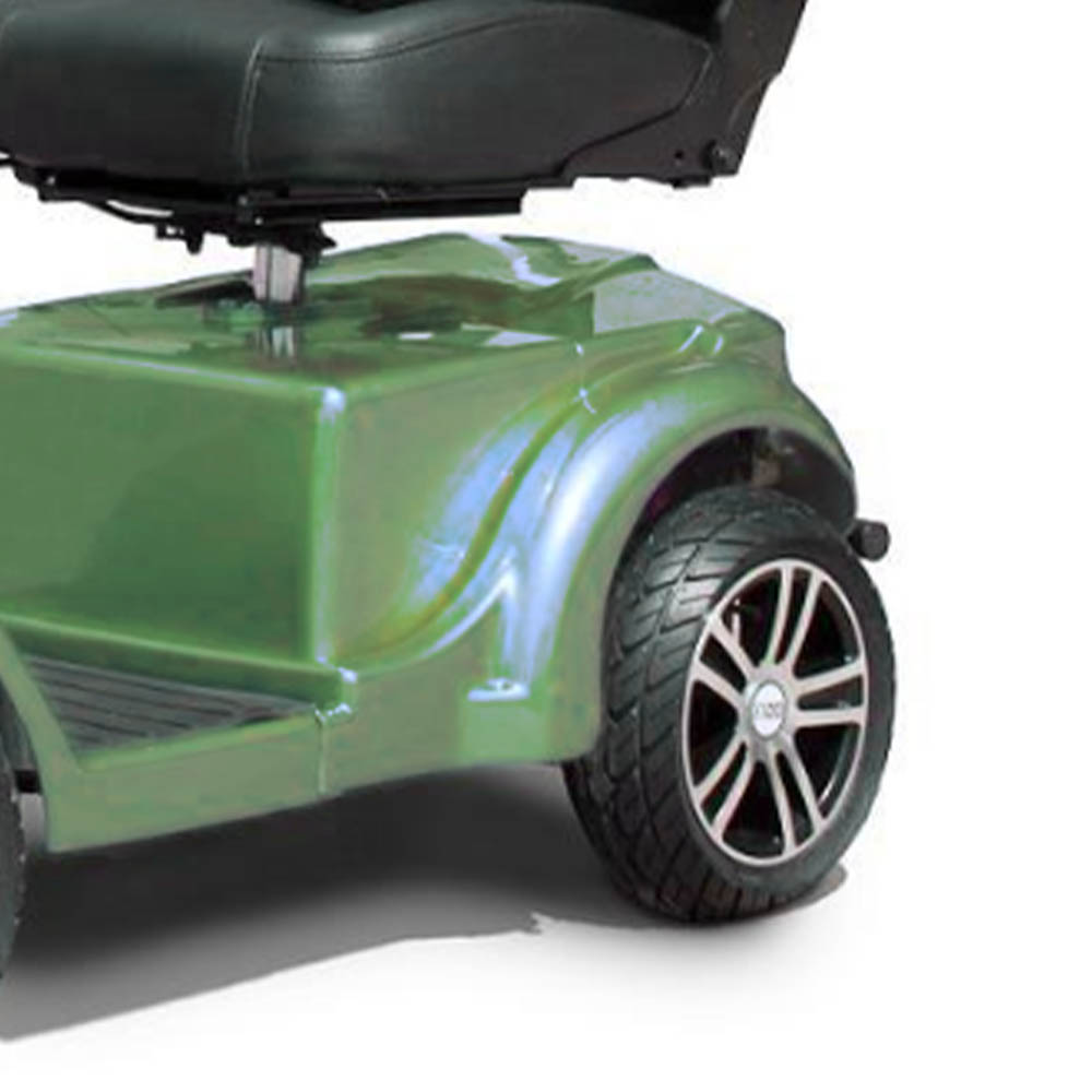 Scooters for the disabled - Intermed Ares Green 4-wheel Electric Scooter For The Disabled And Elderly With Front Basket