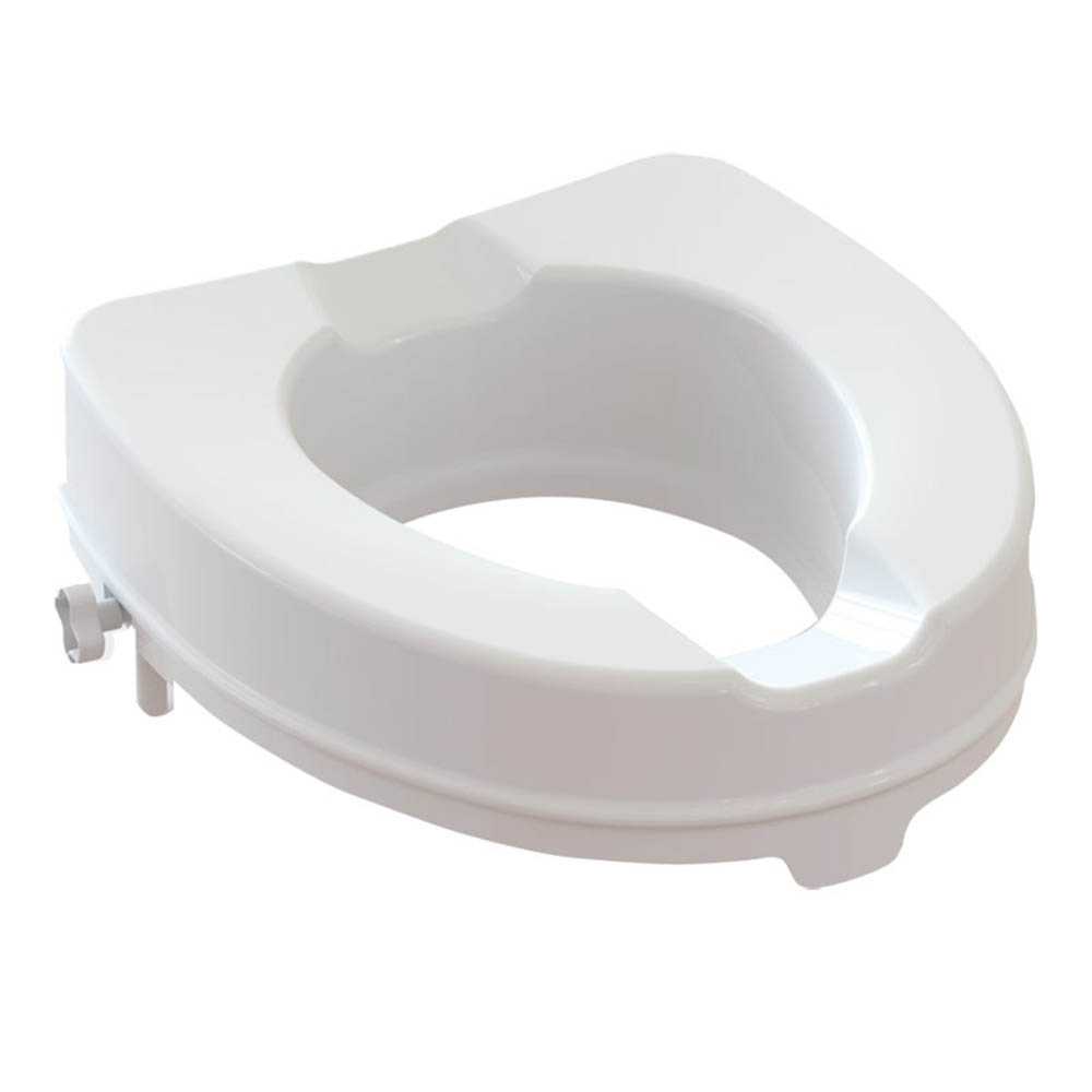Risers for toilet bowls - Intermed Anatomical Toilet Seat Raise With Side Fixings H 6cm