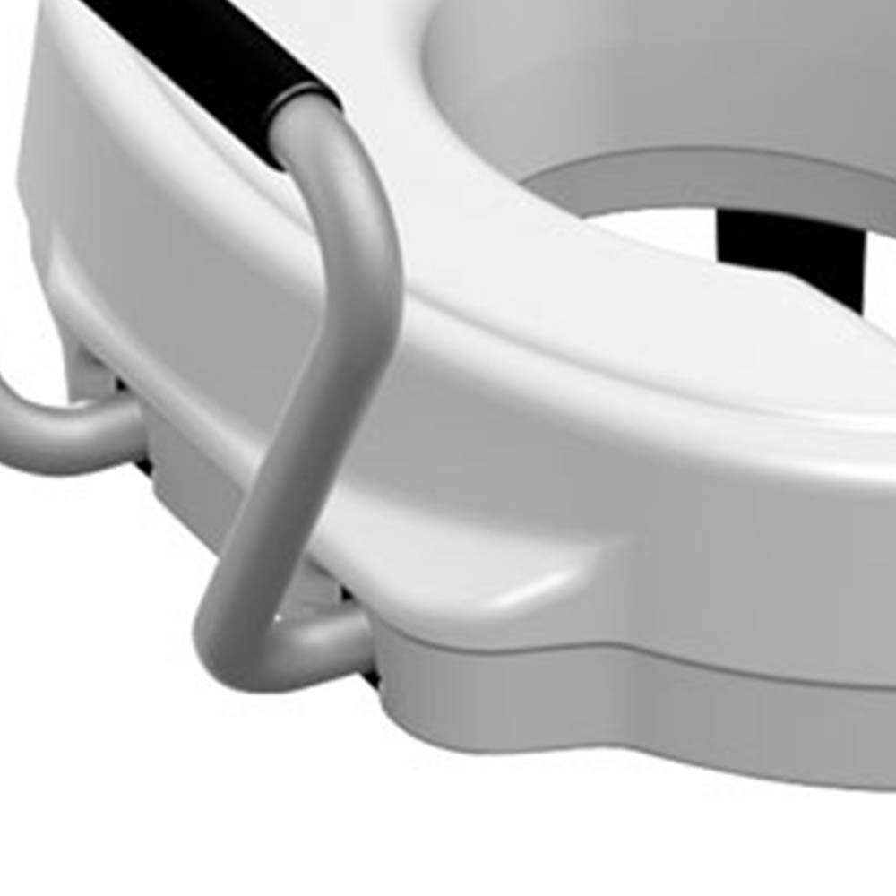 Risers for toilet bowls - Intermed Toilet Seat Lift With Central Screw, Fixed Armrests And Height 12.5cm