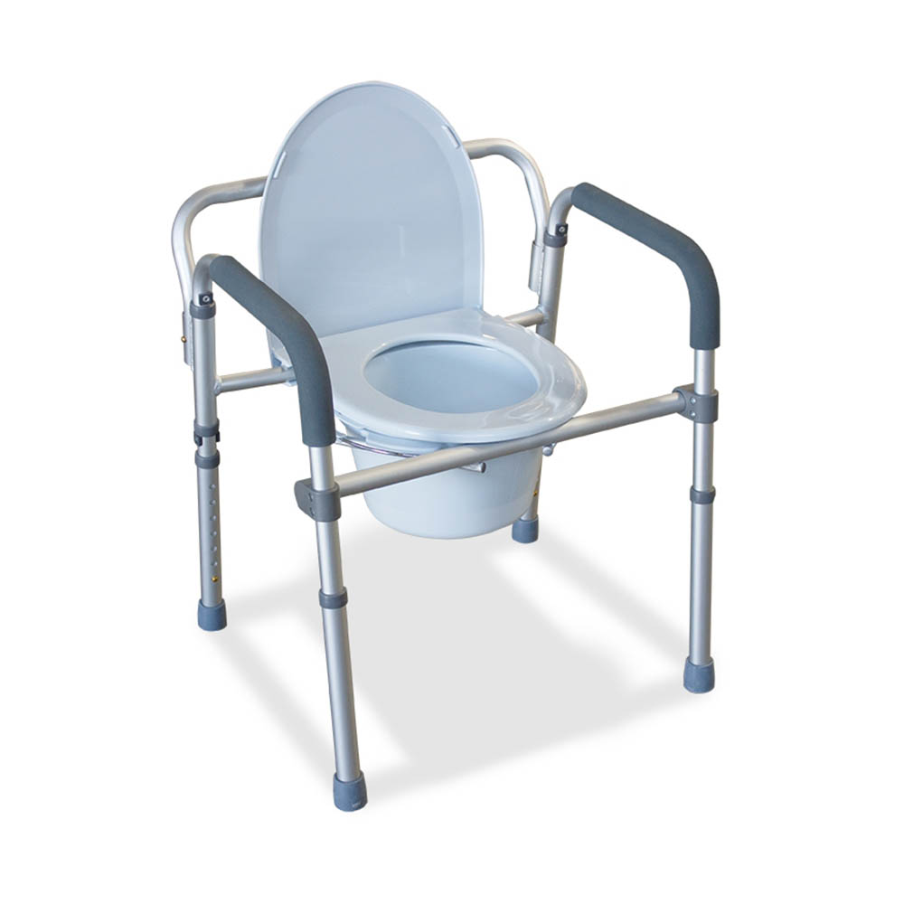 Toilet and shower chairs - Intermed 4-in-1 Aluminum Folding Toilet Seat