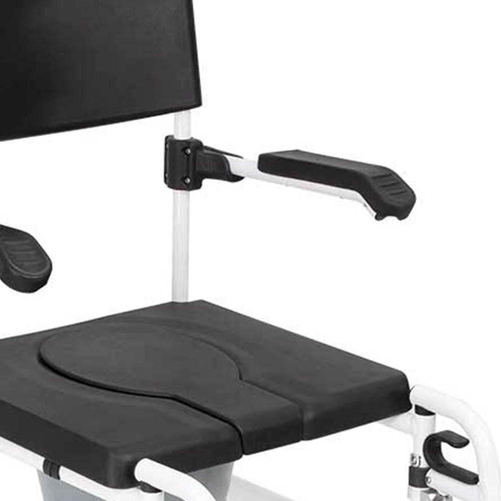 Toilet and shower chairs - Intermed Shower Chair With Removable Toilet In Aluminum With Wheels