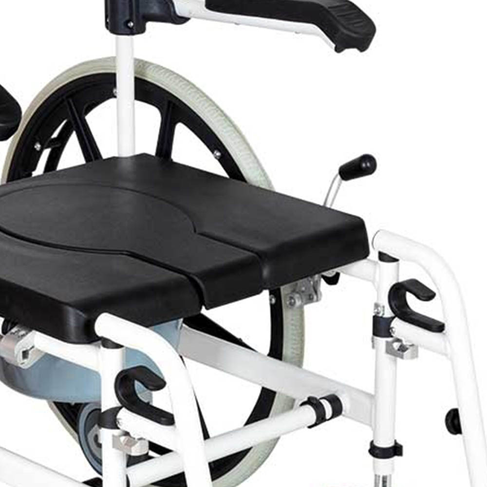 Toilet and shower chairs - Intermed Self-propelled Shower Chair With Removable Toilet In Aluminum	