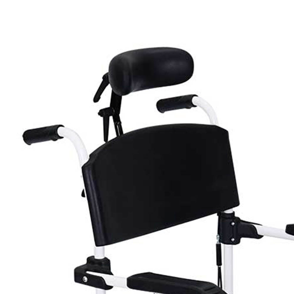 Toilet and shower chairs - Intermed Shower And Toilet Chair With Tilting Backrest In Aluminum And Wheels