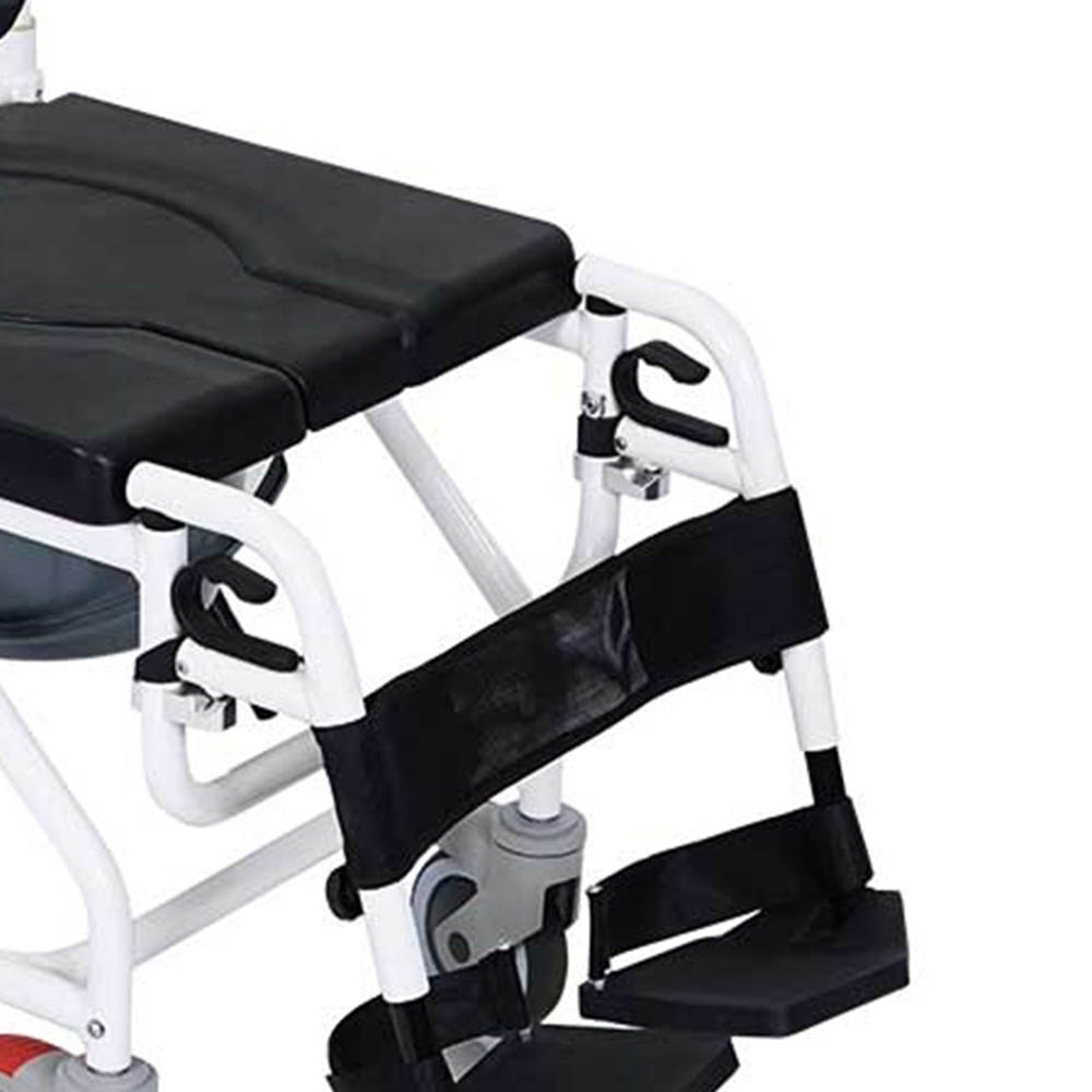 Toilet and shower chairs - Intermed Shower And Toilet Chair With Tilting Backrest In Aluminum And Wheels