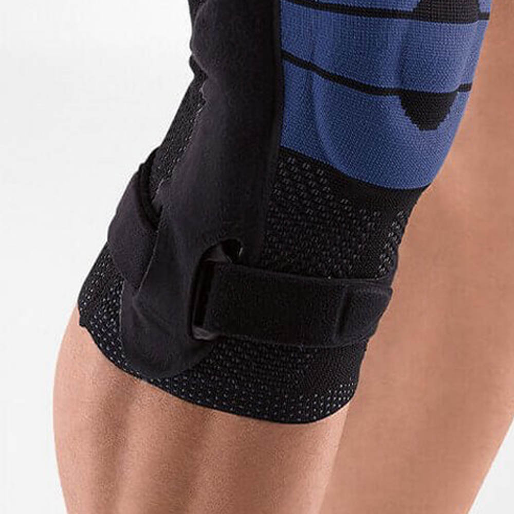 Knee braces - Bauerfeind Genutrain S Black Right Knee Brace With Lateral Stabilizing Stays