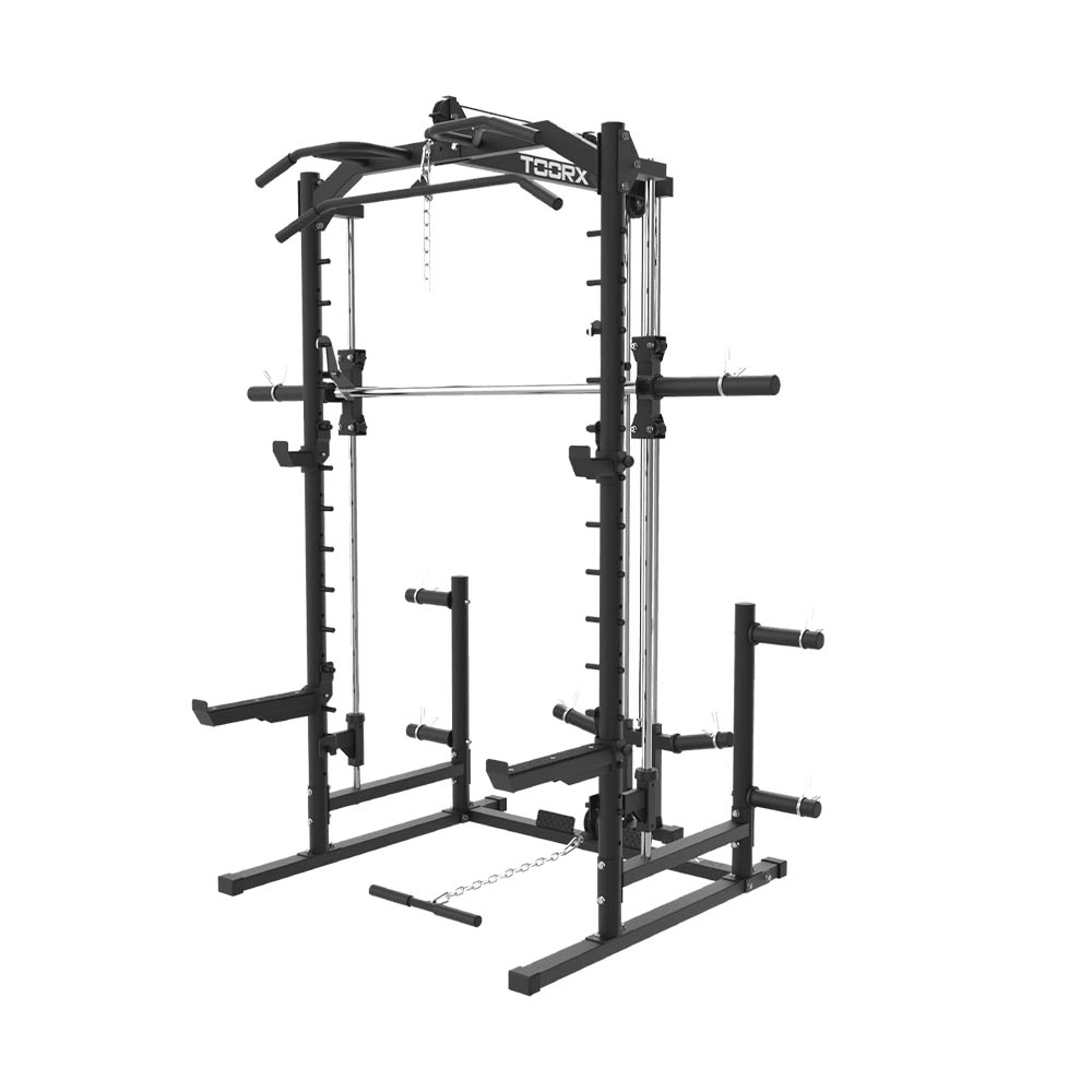Multifunction Stations - Toorx Wlx 90 Smith Machine Squat Stand High And Low Pulley Multifunction Station