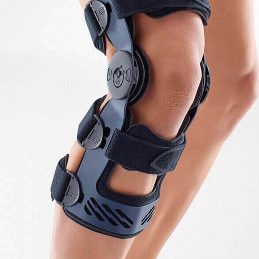 Knee braces - Bauerfeind Softec Genu Knee Brace, Black, Left, For Stabilization