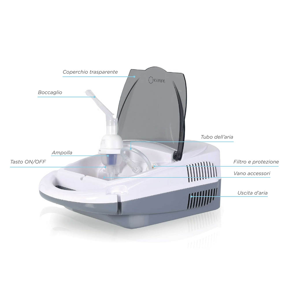 Aerosol and Breath Therapy - Kyara Aerosol With Accessory Compartment Piston Compressor