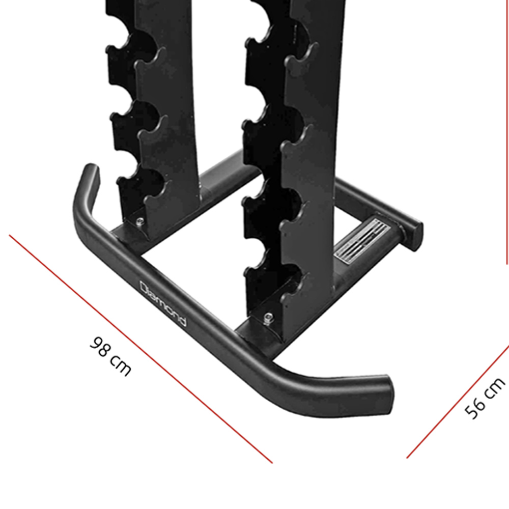 Weights Rack and Dumbbells - Diamond Vertical Dumbbell Rack For 10 Pairs