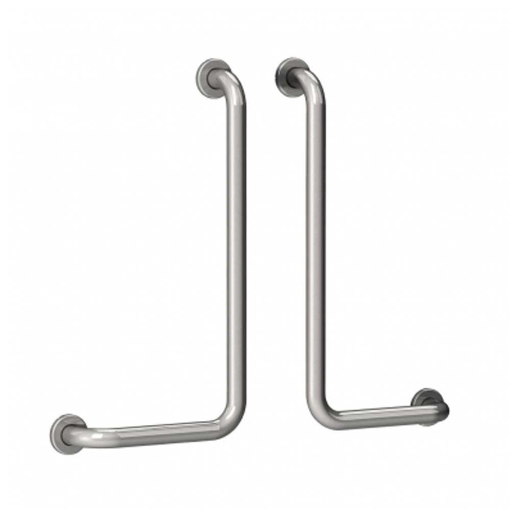 Grab bars for bathroom - Intermed 90° Right Angle Wall Handle 30x60cm Polished Stainless Steel