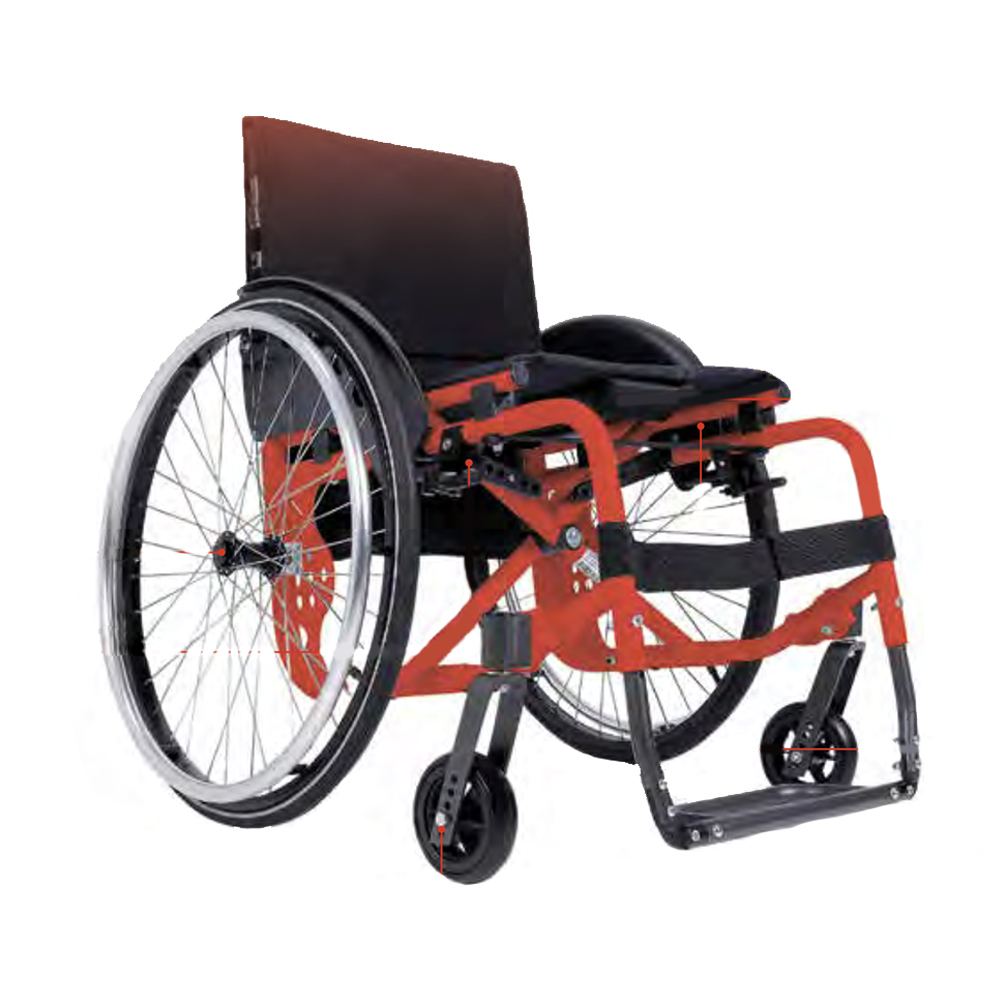 Carrozzine disabili - Ardea One Sedia A Rotelle Per Disabili Carrozzina Pieghevole Atmos R Autospinta