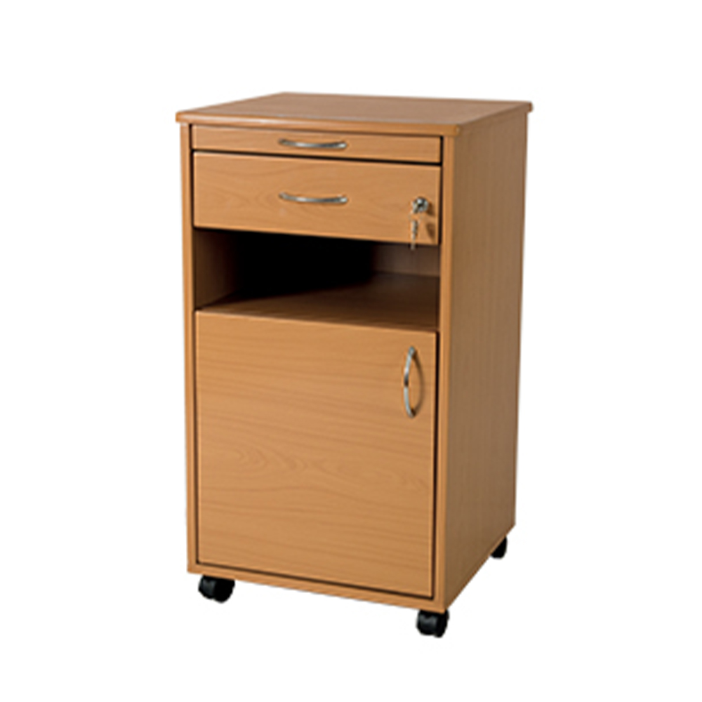 Comodini da Degenza - Wimed Comodino In Legno Con Tavolo Scorrevole H83x47x47cm