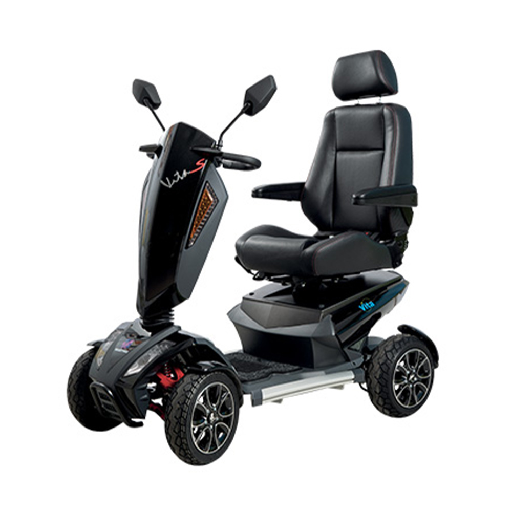 Scooters per Disabili - Wimed Scooter Disabili Anziani Elettrico 4 Ruote Sport Nero S12s