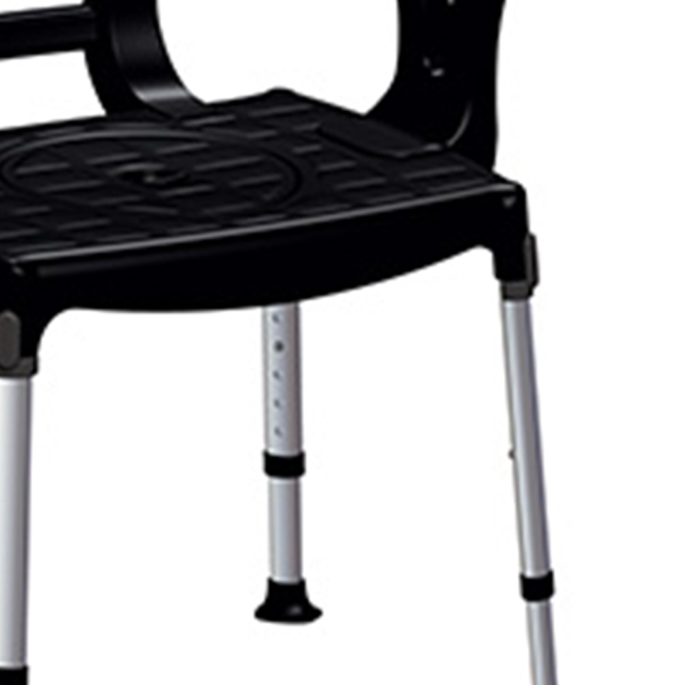 Sedie wc e doccia - Wimed Sedia Comoda Wc King Con Schienale E Braccioli Nero