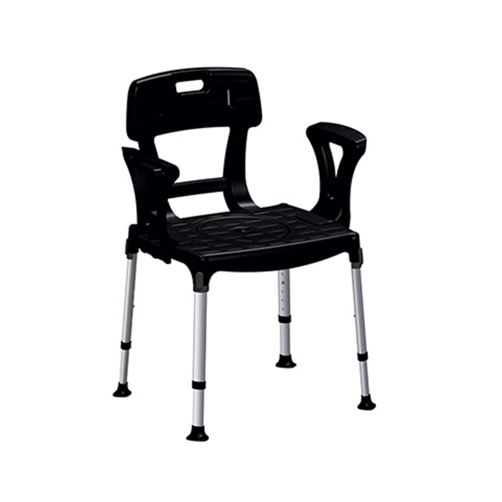 Sedie wc e doccia - Wimed Sedia Comoda Wc King Con Schienale E Braccioli Nero