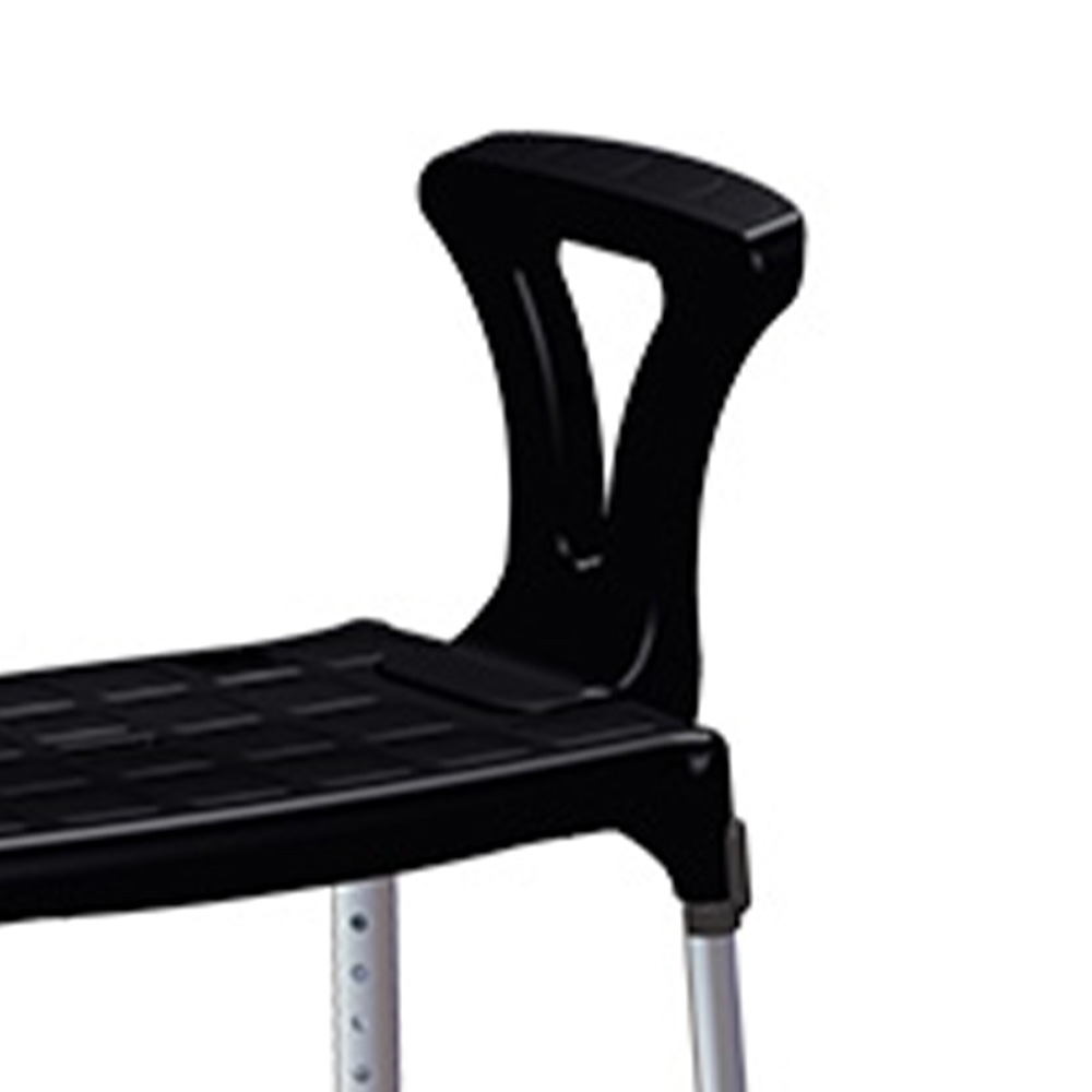 Sedie per vasca e doccia - Wimed Sedia Doccia Regolabile Disabili King Nero Con Braccioli