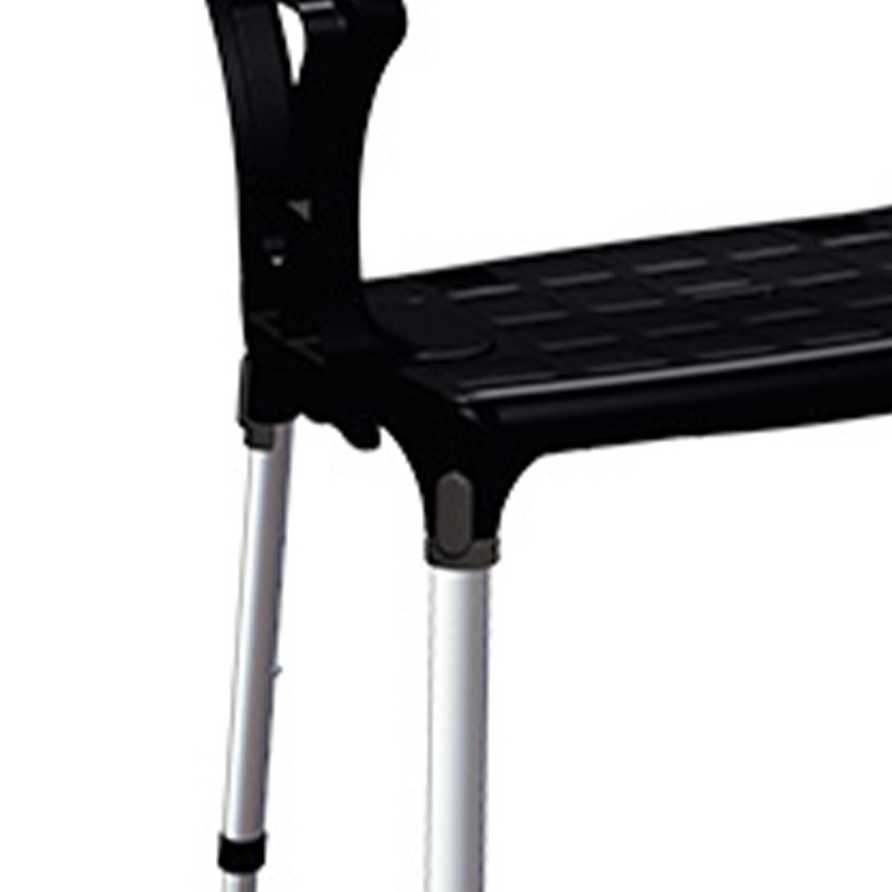 Sedie per vasca e doccia - Wimed Sedia Doccia Regolabile Disabili King Nero Con Braccioli