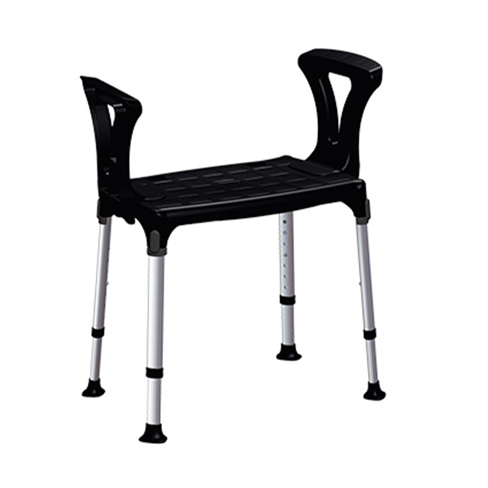 Sedie per vasca e doccia - Wimed Sedia Doccia Regolabile Disabili King Nero Con Braccioli