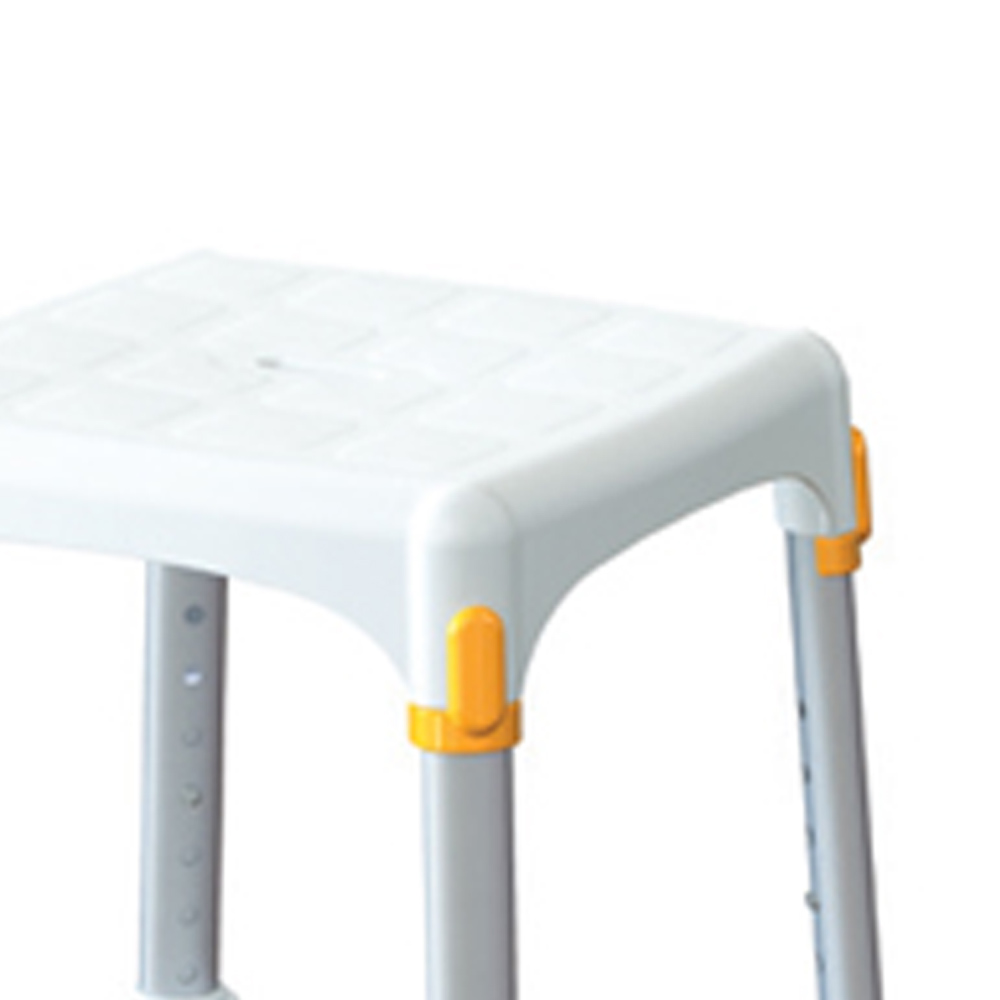 Sedie per vasca e doccia - Wimed Sgabello Quadrato King Per Bagno Bianco Con Vassoio E Altezza Regolabile