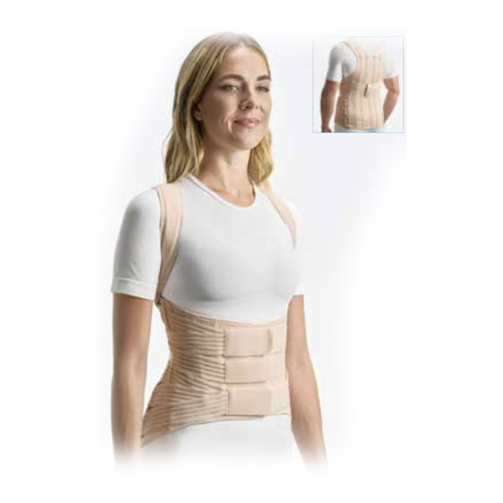 Tutori Tronco - Fgp Fascia Lombare Corsetto Semirgido Con Spallacci Dorsofixo Fit Uomo
