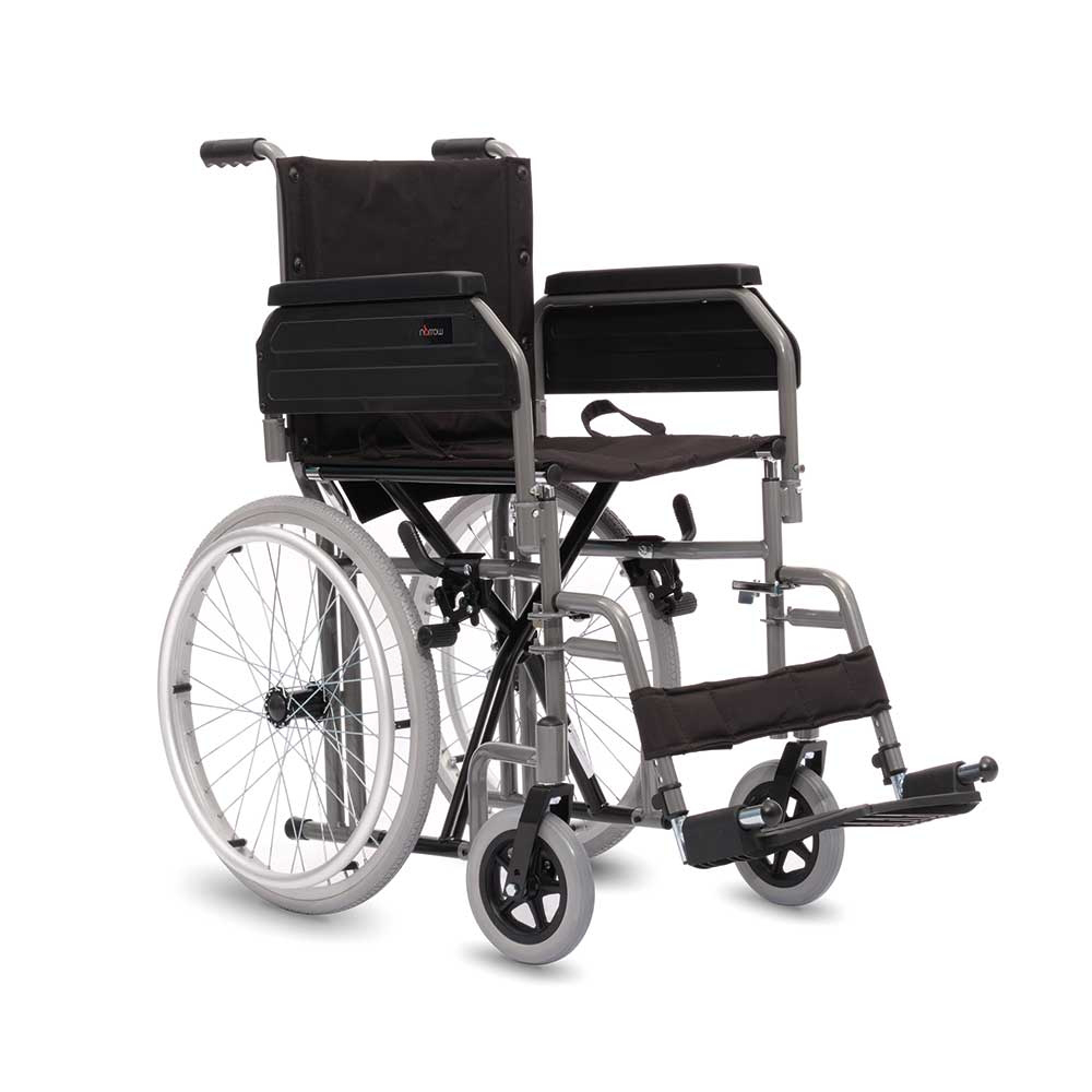 Carrozzine disabili - Intermed Sedia A Rotelle Per Disabili Carrozzina Slim Narrow Ii Passaggi Stretti Autospinta