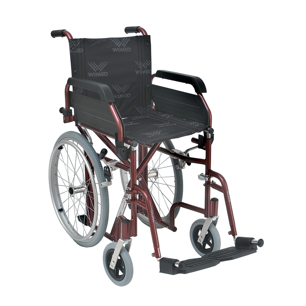 Carrozzine disabili - Wimed Sedia A Rotelle Per Disabili Carrozzina Slim Plus Passaggi Stretti Autospinta