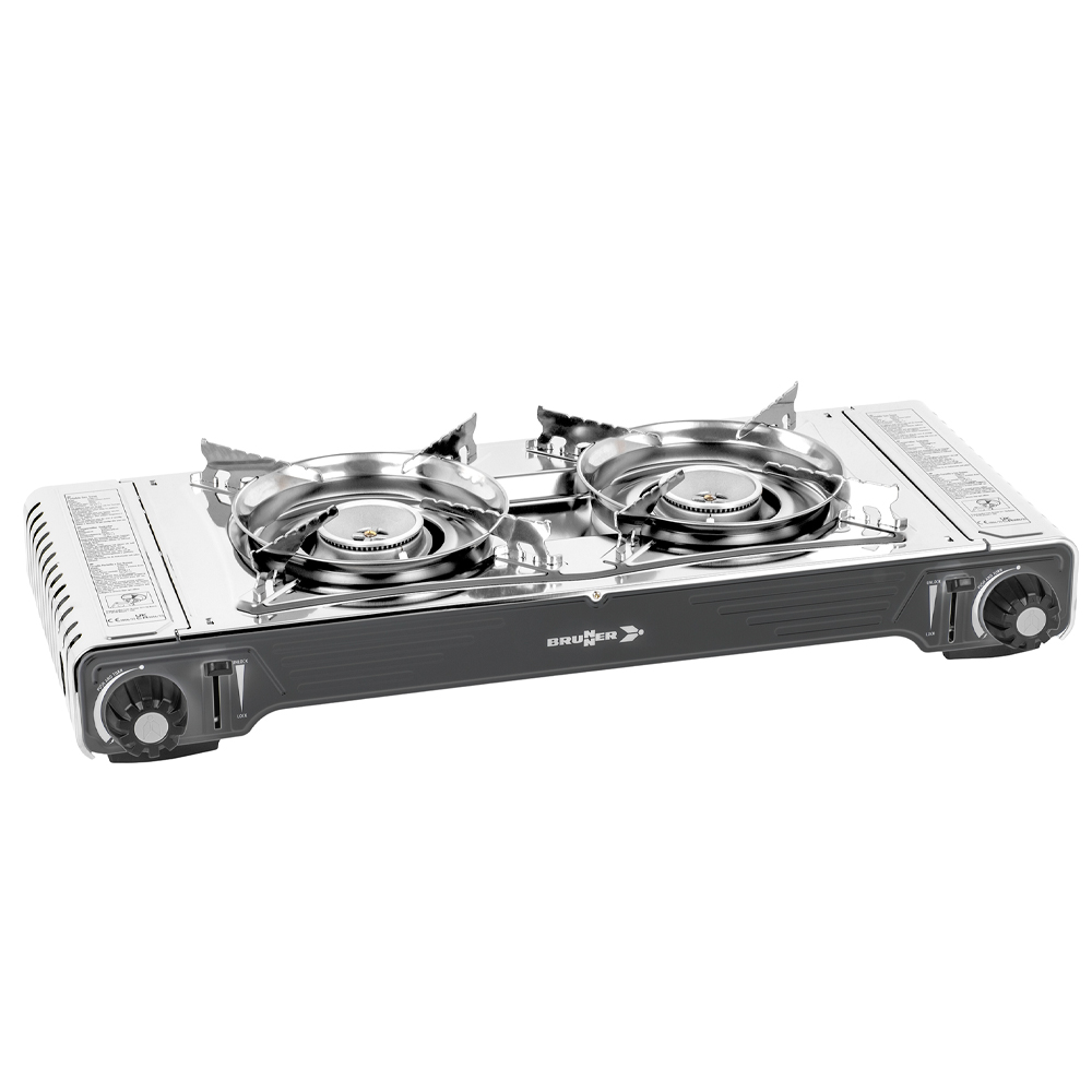Cocina - Brunner Estufa De Cartucho De 2 Quemadores Devil Double Sd